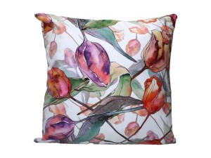 Carmani poduszka 50x50 cm z wypełnieniem, współczesny motyw kwiatów