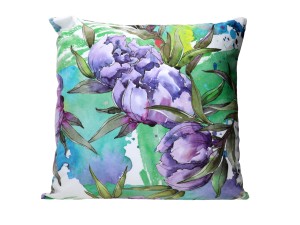 Carmani poduszka 50x50 cm z wypełnieniem, kwiaty - współczesny wzór