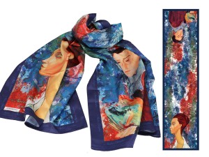 Carmani szal 180x45 cm - Modigliani, Lunia Czechowska i autoportret