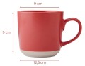 La Cafetiere - kubek czerwony 350 ml z wymiarami.jpg