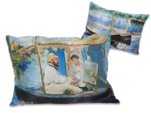 Carmani poduszka 60x45 cm, z wypełnieniem i suwakiem, z malarstwa Maneta