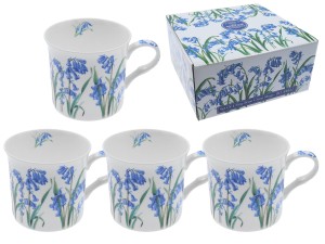 Heritage Bluebell komplet 4 kubków 295 ml z motywem dzwonków w ozdobnym kartoniku