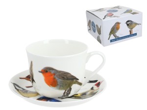 Heritage Garden Birds filiżanka porcelanowa ze spodkiem 450 ml