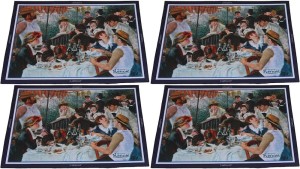 Carmani 4 podkładki na stół 40x30 cm, poliester, Renoir - Śniadanie wioślarzy