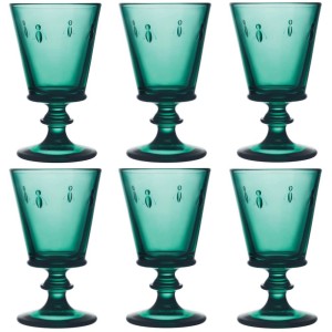 La Rochère Abeille Emeraude 6 kieliszków 240 ml, wzór: pszczoła, kolor szmaragdowy