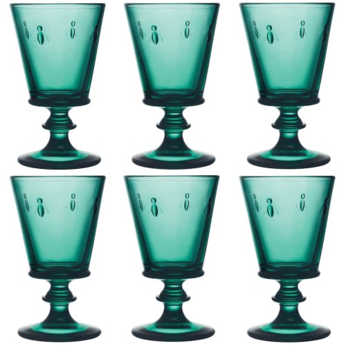 La Rochere Abeille 6 kieliszków 220 ml kolor szmaragdowy.jpg