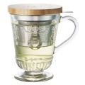 La Rochere Versailles 270 ml szklanka na stopce z zaparzaczem do herbaty i wieczkiem.jpg