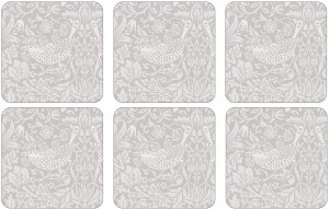 Pimpernel 6 podkładek stołowych 10x10 cm, Morris - Strawberry Thief