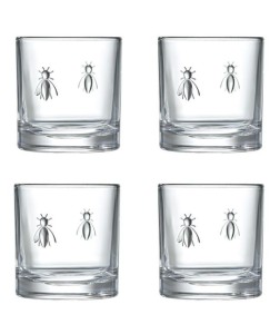 La Rochère Abeille 4 szklanki do whisky 320 ml - przezroczyste