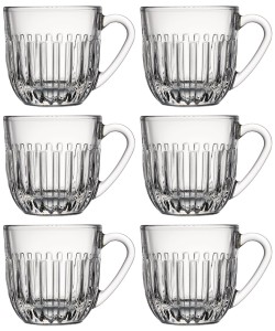 La Rochère Ouessant 6 szklanych filiżanek do espresso 90 ml, bez spodków
