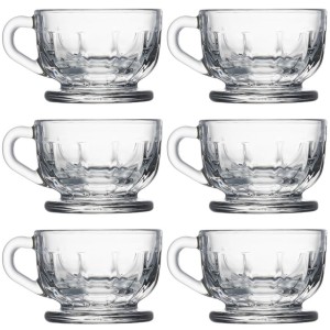 La Rochère Flore 6 szklanych filiżanek 100 ml do espresso, bez spodków