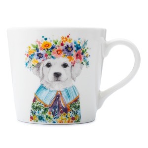Mikasa Tipperleyhill kubek 380 ml, fine china, Puppy Print (wzór: szczeniak)