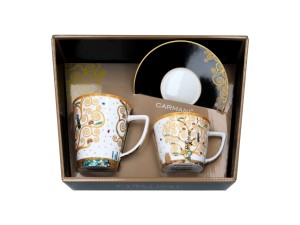 Carmani zestaw porcelany - filiżanka 230 ml i kubek 400 ml, Klimt - Drzewo życia