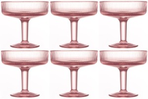 La Rochère Alice Rose 6 pucharków deserowych na nóżkach 250 ml - różowe