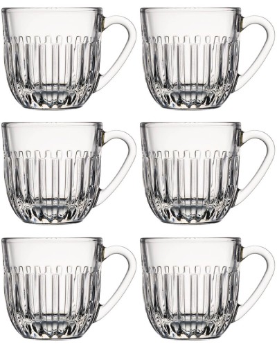 La Rochere Ouessant 6 filiżanek 250 ml z szkła tłoczonego.jpg