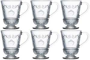La Rochere Versailles 6 kubków szklanych z uchem 275 ml
