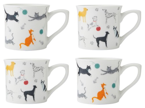 Mikasa 4 kubki 250 ml, z motywami psów i kotów.jpg