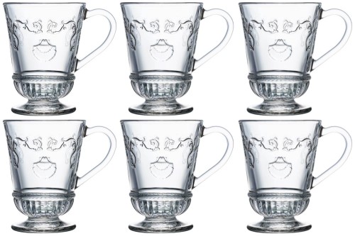 La Rochere Versailles 6 kubków szklanych z uchem 275 ml.jpg