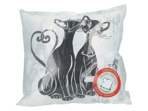 Carmani poduszka 50x50 cm z wypełnieniem i suwakiem, Crazy Cats in Paris