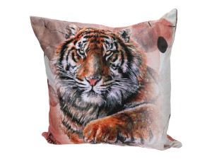 Carmani poduszka 50x50 cm z wypełnieniem i suwakiem, wzór: Tygrys 3