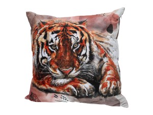 Carmani poduszka 50x50 cm z wypełnieniem i suwakiem, wzór: Tygrys 4