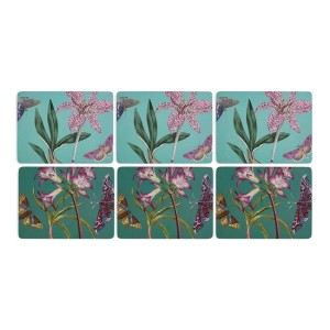 Pimpernel Botanic Garden Flora & Fauna 6 podkładek 30x23 cm z motywem egzotycznych roślin i motyli