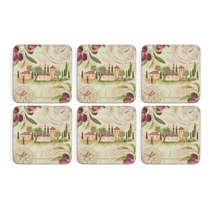 Pimpernel Olive Orchard podkładki na stół 10x10 cm z motywem gaju oliwnego