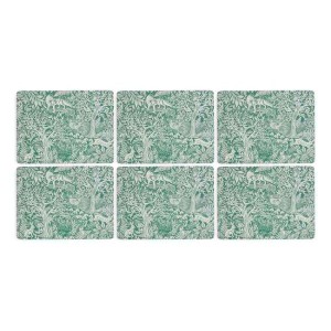 Pimpernel Tapestry Sage 6 podkładek 30x23 cm, motyw: leśna flora i fauna