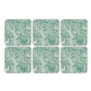 Pimpernel Tapestry Sage 6 podkładek 10x10 cm, motyw: leśna flora i fauna