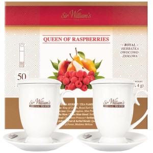 Sir William's Queen of Raspberries 50x4g i 2 kubki 400ml - opak. zastępcze !!!