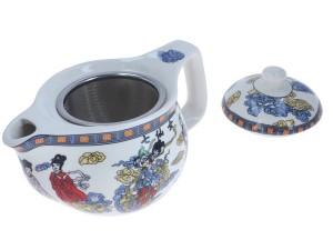 Santai dzbanek ceramiczny do herbaty 200 ml z sitkiem ze stali nierdzewnej