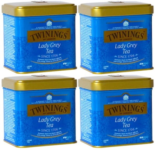 Herbata Twinings Lady Grey puszka 100g x 4