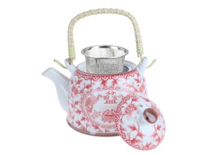 Santai czajnik ceramiczny 800 ml z zaparzaczem, tradycyjny chiński motyw
