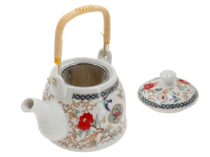 Santai czajnik ceramiczny 950 ml z zaparzaczem, tradycyjne chińskie ornamenty kwiatowe