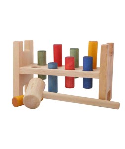 Wooden Story drewniana zabawka - przebijak kolorowy