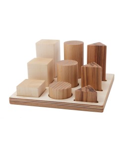 Wooden Story klocki XL do sortowania kształtów - kolor drewna