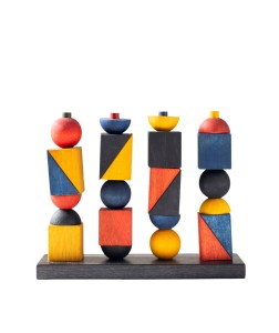 Wooden Story Modern Stacking Toy - układanka w stylu Bauhaus 2