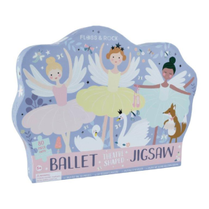 Floss & Rock - Puzzle baletnice 80 elementów, 55x35 cm, 3+