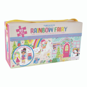Floss & Rock - Puzzle z figurkami Tęczowe Wróżki, 122x42 cm, 3+