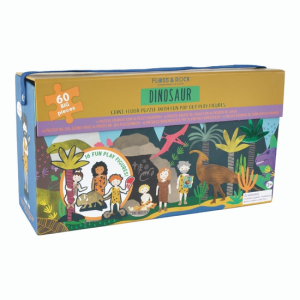Floss & Rock - Puzzle dinozaury z figurkami, 138x27 cm, 3+