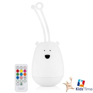 Rabbit & Friends - Lampka nocna Miś, 7 kolorów, do zawieszania