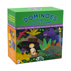 Floss & Rock - Domino Dinozaury 2 w 1, 15x8x15 cm, 2+