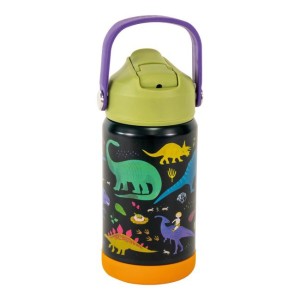 Floss & Rock - Butelka na napoje Dinozaury, 400 ml, 18x7,5 cm, 3+