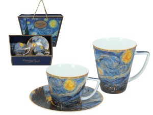 Carmani V. Van Gogh filiżanka 230 ml i kubek 400 ml, motyw: Gwiaździsta noc
