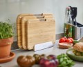 Joseph Joseph Nest Bamboo — zestaw 3 bambusowych desek ze stojakiem
