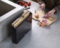 Joseph Joseph Folio Steel — zestaw 3 bambusowych desek w czarnym etui