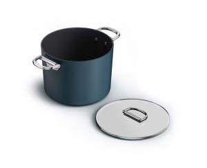 Joseph Joseph Space — wysoki garnek 25 cm ze składanymi uchwytami i pokrywką