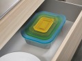 Joseph Joseph Nest Glass — zestaw 4 szklanych pojemników, multikolor