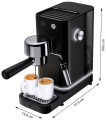 WMF Lumero Deep Black — ekspres kolbowy do kawy