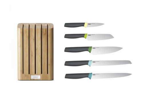 Joseph Joseph Zestaw blok Bamboo z 5 nożami Elevate